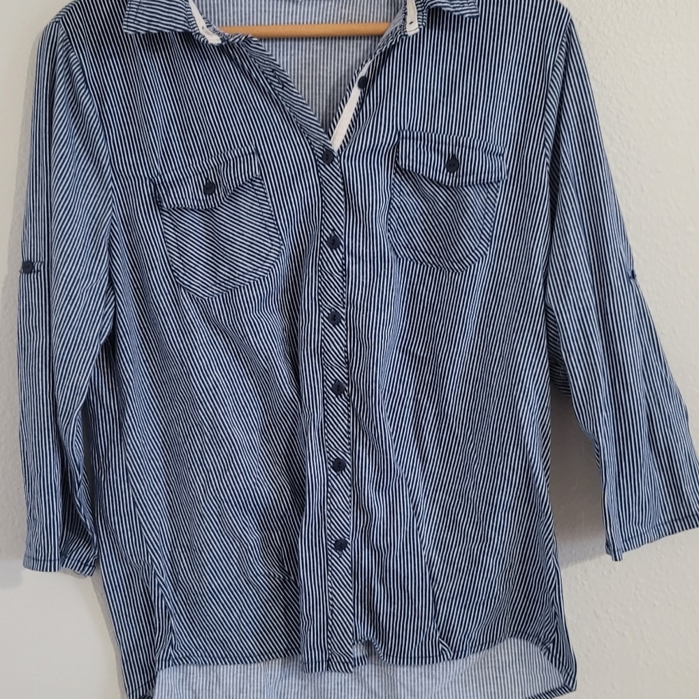 Blue Striped Womens Shirt